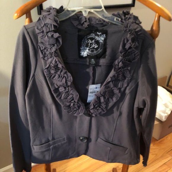 *HP* Nick & Mo charcoal grey heavy cotton, spandex jacket - Picture 5 of 15